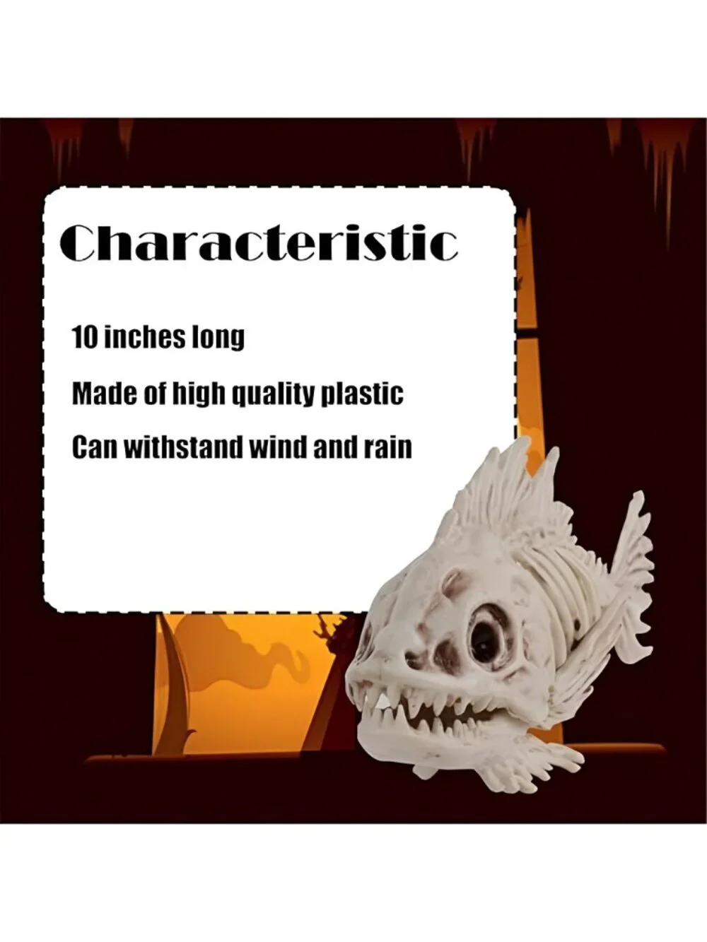 Halloween Fish Skeletons Decorations, 3 Pack 10